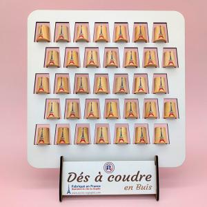 Présentoir dés à coudre en bois français