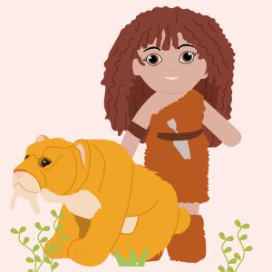 Petite fille préhistorique pour le musée de Carnac