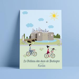 Carte postale réalisée pour le Château des ducs de Bretagne