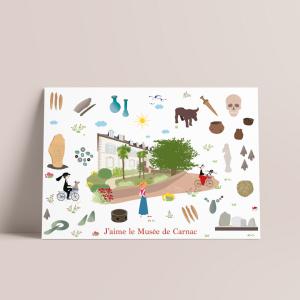 Carte postale pour le  Musée de Carnac
