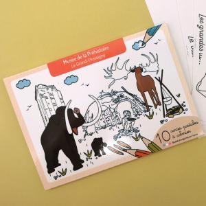 Carte postale à colorier