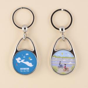 Porte-clés métal Ø 3 cm